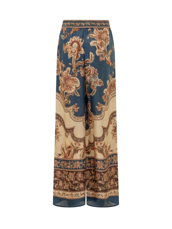 26FW 짐머만 팔라초 팬츠 8279PSS261 NJCO NAVY JACOBEAN - ZIMMERMANN