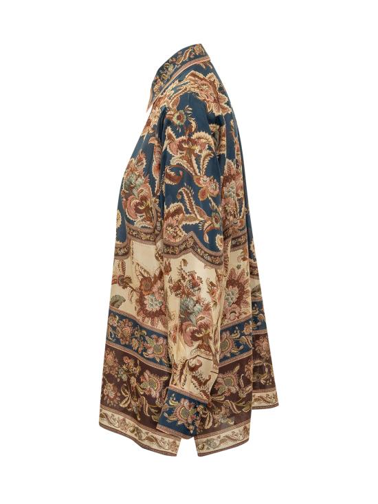 26FW 짐머만 블라우스 8278TSS261 NJCO NAVY JACOBEAN - ZIMMERMANN