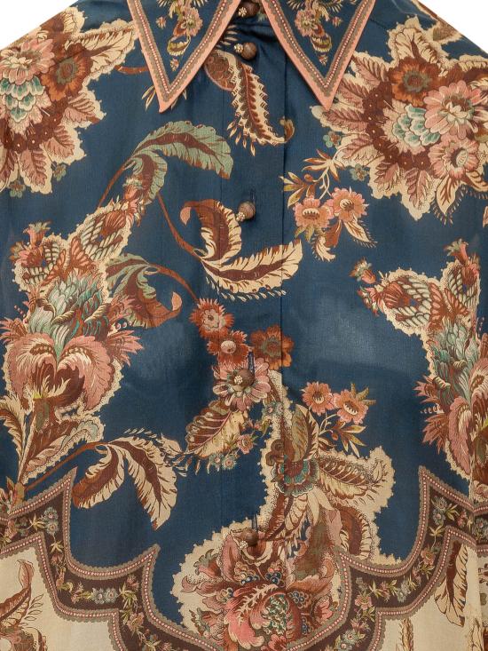26FW 짐머만 블라우스 8278TSS261 NJCO NAVY JACOBEAN - ZIMMERMANN