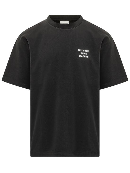 26FW 드롤드무슈 반팔 티셔츠 PERMTS203CO002 BL BLACK