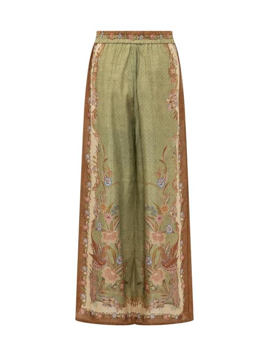 26FW 짐머만 팔라초 팬츠 6251PSS262 KHSF KHAKI SCARF FLORAL - ZIMMERMANN