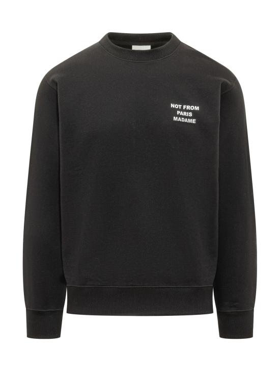 26FW 드롤드무슈 긴팔 티셔츠 PERMSW149CO127 BL BLACK