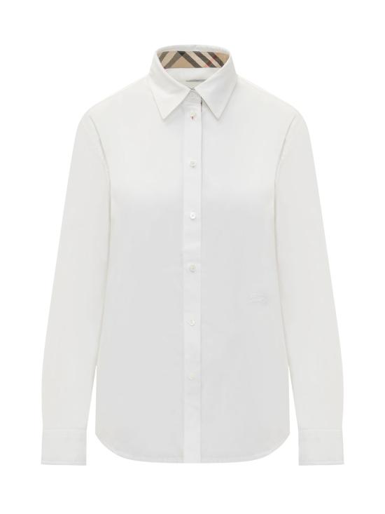 26FW 버버리 레귤러 핏 코튼 포플린 셔츠 8111217 A1464 WHITE