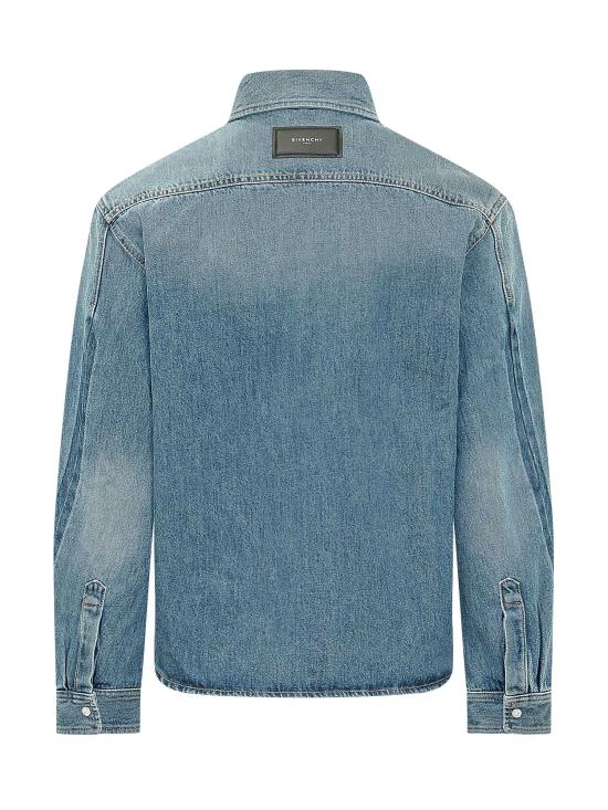26FW 지방시 데님 셔츠 BM616V5YD3 420 MEDIUM BLUE - GIVENCHY