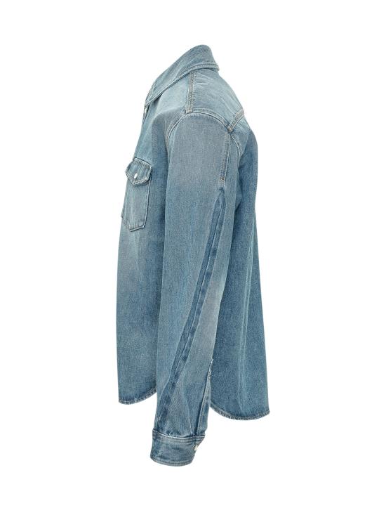 26FW 지방시 데님 셔츠 BM616V5YD3 420 MEDIUM BLUE - GIVENCHY