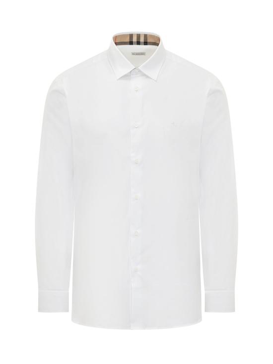 26FW 버버리 스트레치 코튼 셔츠 8071465 A1464 WHITE