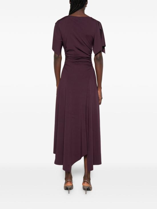 26FW 빅토리아 베컴 미디 원피스 1326JDR007350A BLACK Bordeau - VICTORIA BECKHAM