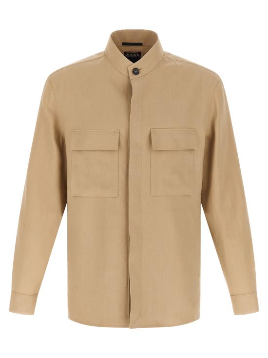 26SS 에르메네질도제냐 긴팔 셔츠 UHV71A3SOT54272 Beige