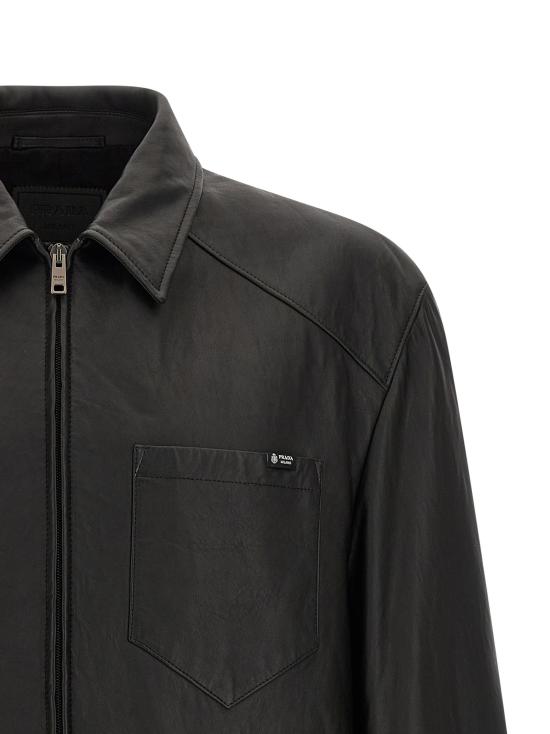 26FW 프라다 가죽 자켓 UPW615SOOO19WCF0002 Black - PRADA