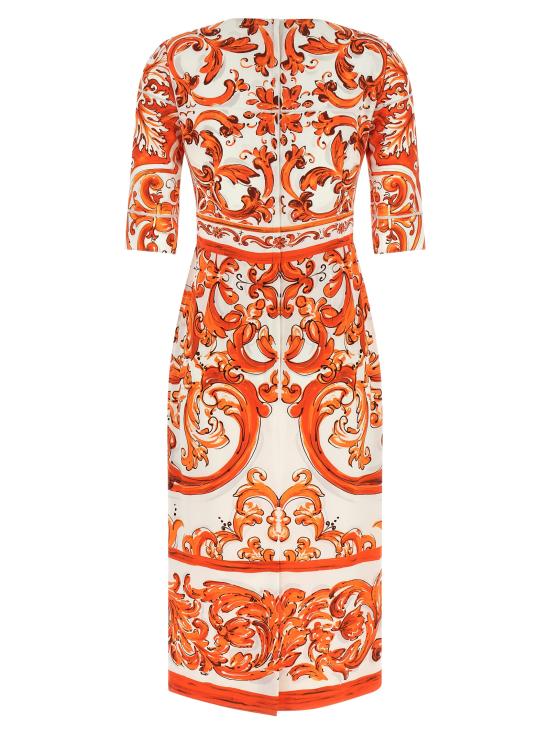 26FW 돌체앤가바나 미디 원피스 F6EAJTGDDRJS9000 Orange - DOLCE & GABBANA
