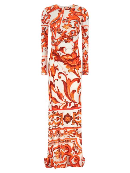 26FW 돌체앤가바나 롱 원피스 F611CTFS8DSIO3TN Orange