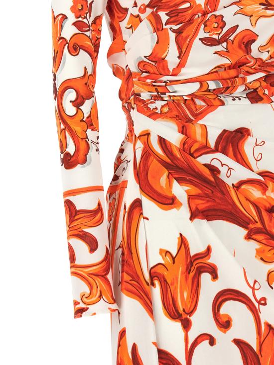 26FW 돌체앤가바나 롱 원피스 F611CTFS8DSIO3TN Orange - DOLCE & GABBANA