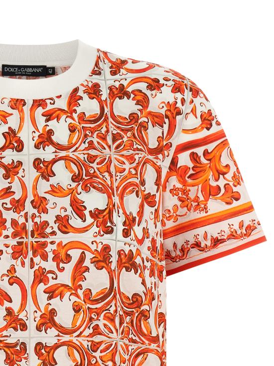 26FW 돌체앤가바나 반팔 티셔츠 F8V42TGDDT6S9000 Orange - DOLCE & GABBANA