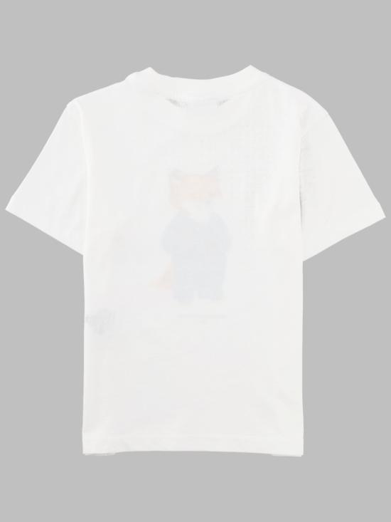 26SS [키즈] 메종키츠네 티셔츠 MQUJT01KJBIT2K P100 WHITE - MAISON KITSUNE
