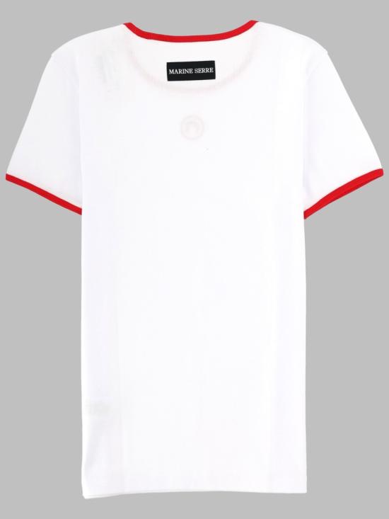 26FW 마린세르 반팔 티셔츠 UTT014A CJER0008WH17 WHITE - MARINE SERRE