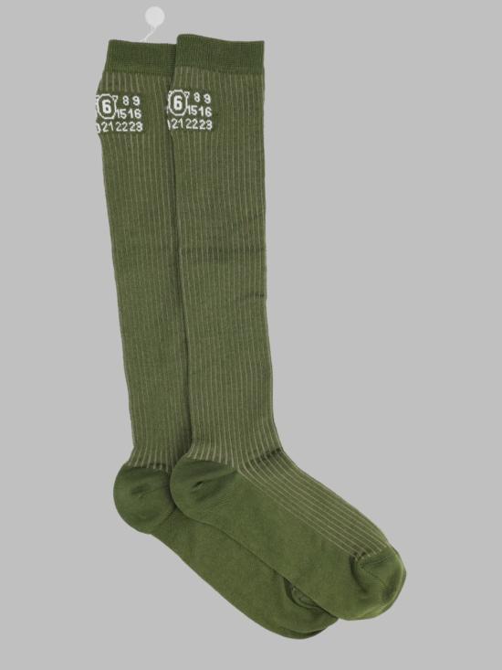 26FW MM6 메종마르지엘라 양말 S62TL0049 M13278693 MILITARY GREEN
