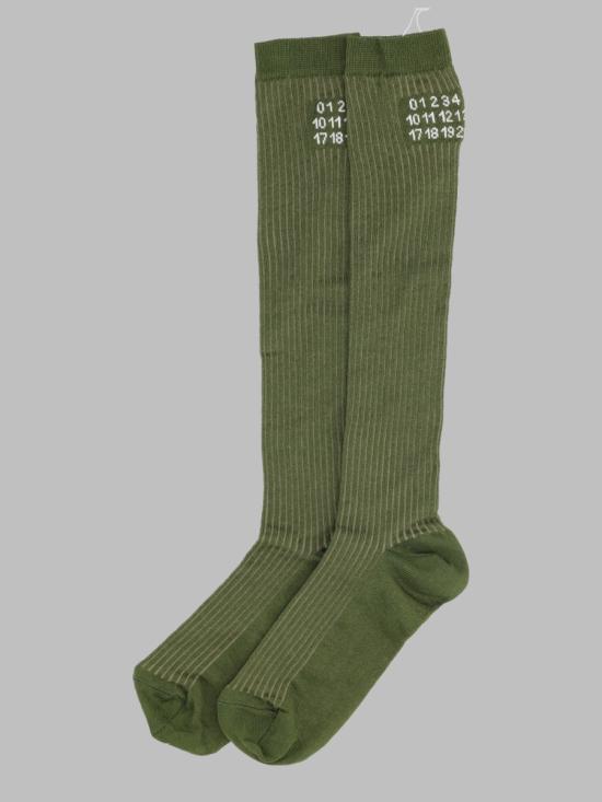 26FW MM6 메종마르지엘라 양말 S62TL0049 M13278693 MILITARY GREEN - MM6 MAISON MARGIELA