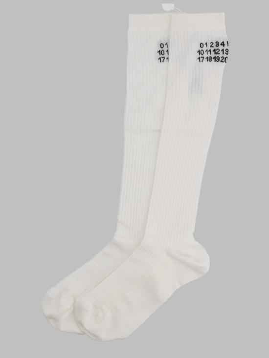 26FW MM6 메종마르지엘라 양말 S62TL0049 M13278101 WHITE - MM6 MAISON MARGIELA