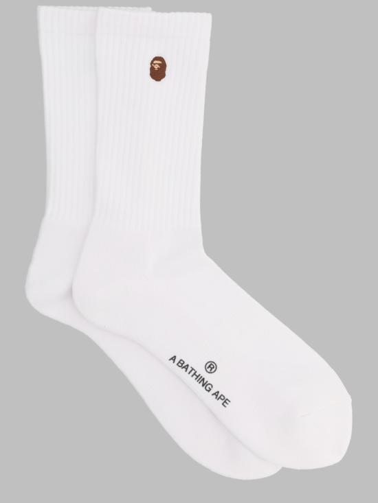 26FW 베이프 양말 001SOM301004M WHITE