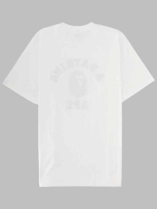 26FW 베이프 반팔 티셔츠 001TEM301031M WHXGR WHITE - BAPE