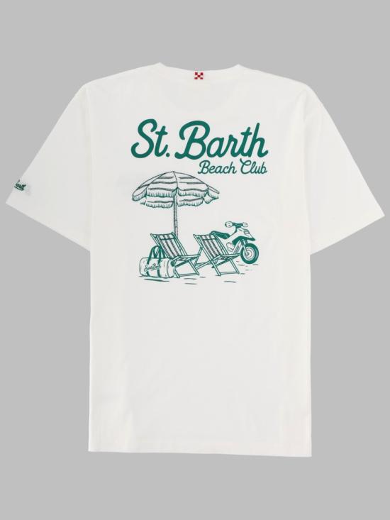 26FW 세인트바쓰 반팔 티셔츠 PRL0002 01619L01N WHITE - MC2 SAINT BARTH