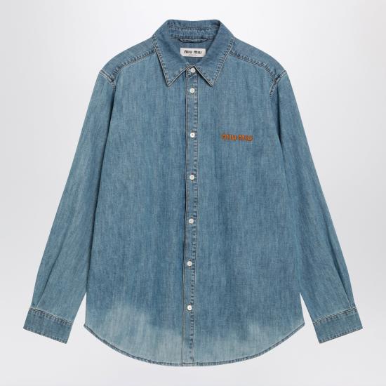 26FW 미우미우 데님 셔츠 GWC143OOO193K Light blue