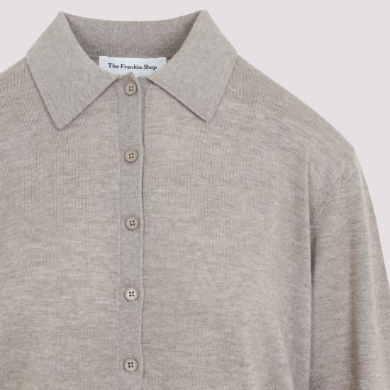 26FW 더프랭키샵 폴로 티셔츠 POFS21841239 TAUPE MELANGE - THE FRANKIE SHOP