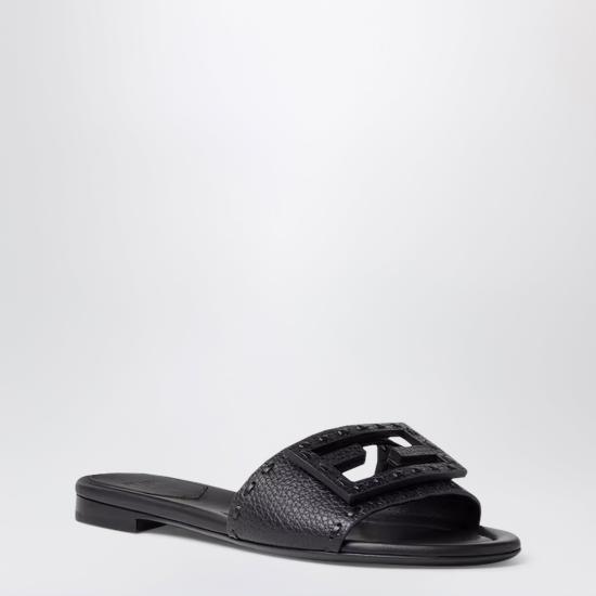 26FW 펜디 바게트 시에나 레더 슬라이드 8R8136AQY2 Black - FENDI