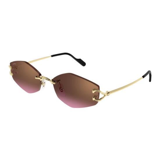 26SS 까르띠에 선글라스 테두리 없는 골드톤  (그라데이션 렌즈 포함) - CARTIER