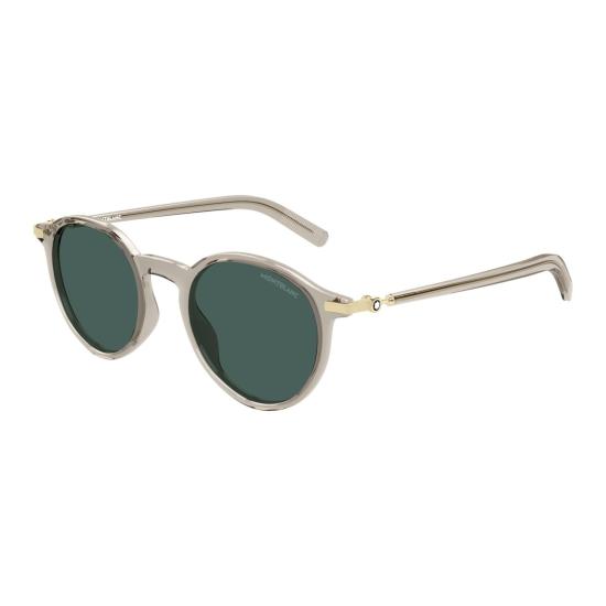 26SS 몽블랑 선글라스 반투명 토프 컬러 원형 프레임  (골드 장식) - MONTBLANC