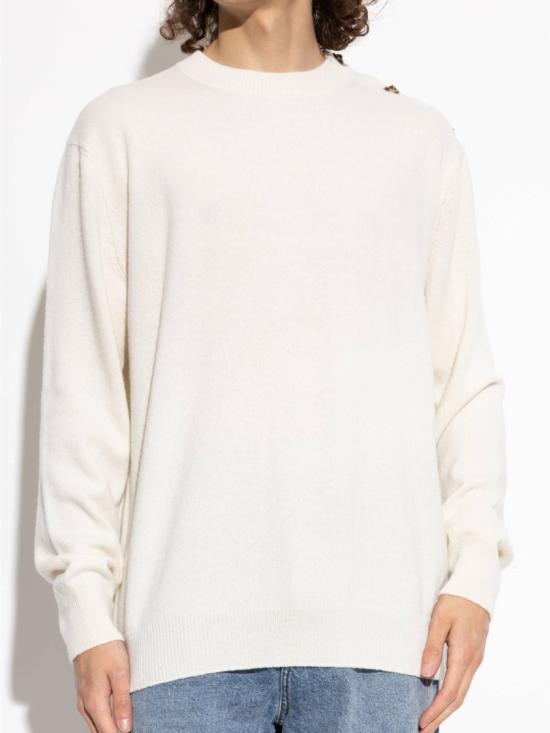 26FW 발망 스웨터 HH1KD186 KI87 White - BALMAIN