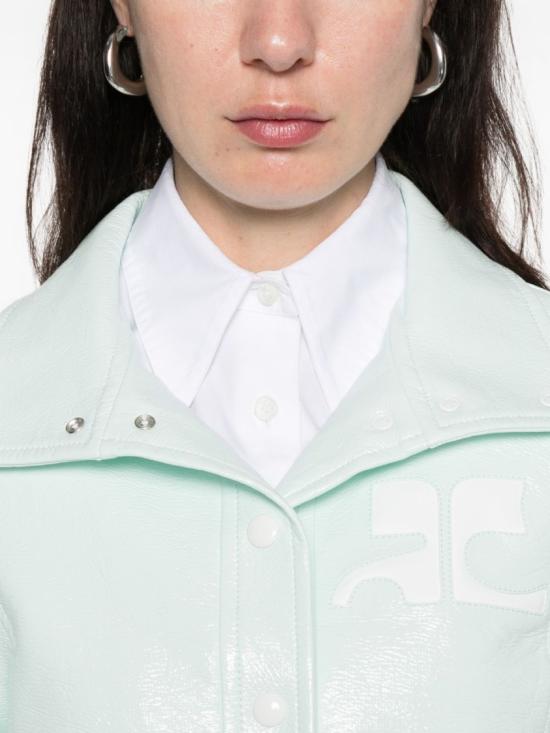 26SS 쿠레쥬 가죽 자켓 223CBL005VY0014 7038 Green - COURREGES