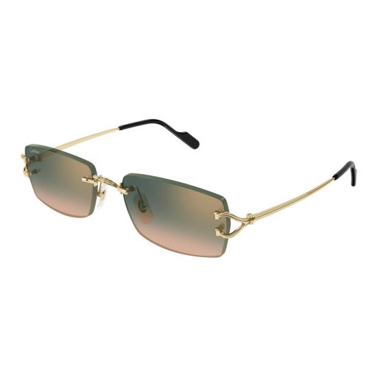 26SS 까르띠에 선글라스 직사각형 그라데이션 렌즈가 장착된 테 없는 - CARTIER