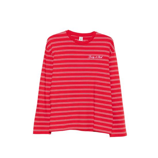 26FW 스포티앤리치 반팔 티셔츠 TO124710326RE RUBWH RED WHITE