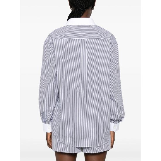 26FW 스포티앤리치 셔츠 SI019710302ST NAVST BLUE WHITE - SPORTY & RICH