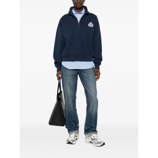 26FW 스포티앤리치 폴로 티셔츠 ST098710243BL DKNAV BLUE - SPORTY & RICH