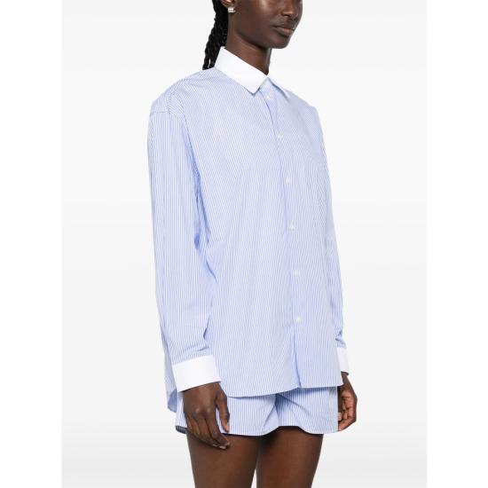 26FW 스포티앤리치 셔츠 SI019710302ST BLUST WHITE BLUE - SPORTY & RICH
