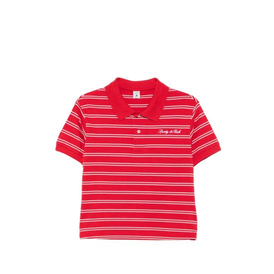 26FW 스포티앤리치 폴로 티셔츠 TO085710326RE RUBWH RED WHITE