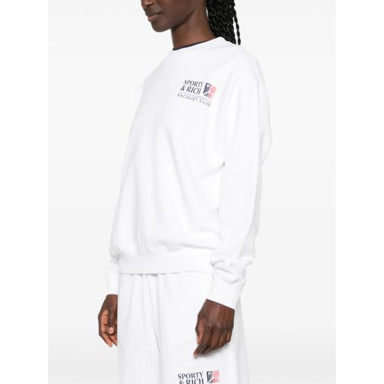 26FW 스포티앤리치 긴팔 티셔츠 ST098710431WH WHITE - SPORTY & RICH