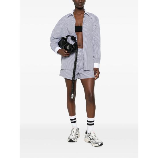 26FW 스포티앤리치 숏팬츠 SH035710302ST NAVST WHITE BLUE - SPORTY & RICH