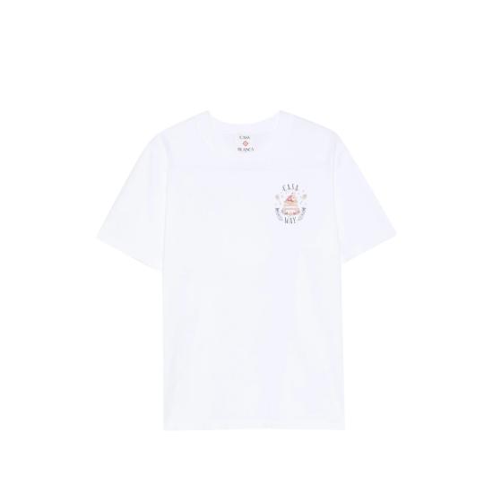 26FW 카사블랑카 반팔 티셔츠 PF26 JTS 001 05 CAWAY WHITE