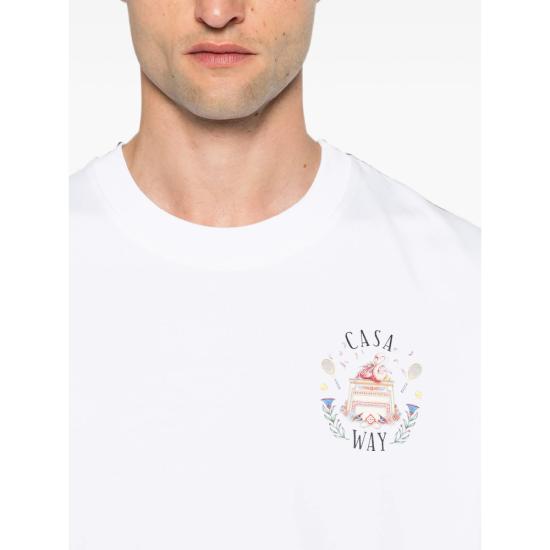 26FW 카사블랑카 반팔 티셔츠 PF26 JTS 001 05 CAWAY WHITE - CASABLANCA