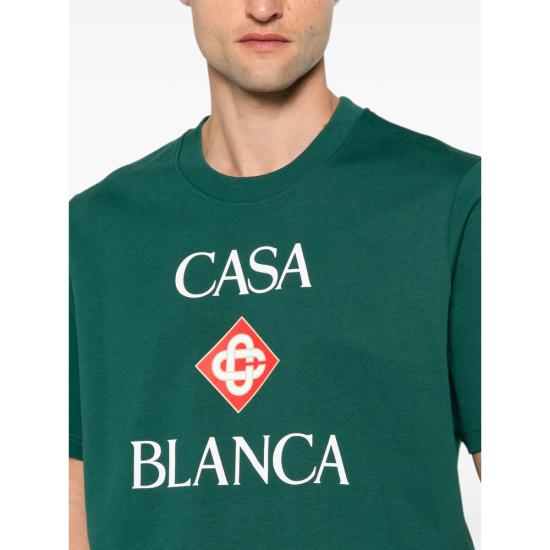 26FW 카사블랑카 반팔 티셔츠 PF26 JTS 001 18 CALOG GREEN - CASABLANCA