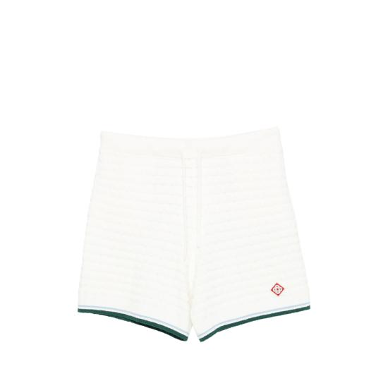 26FW 카사블랑카 숏팬츠 PF26 KW 1441 01 WHITE NEUTRALS