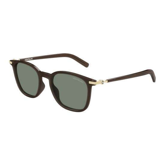 26SS 몽블랑 선글라스 금색 장식이 있는 사각 프레임 - MONTBLANC
