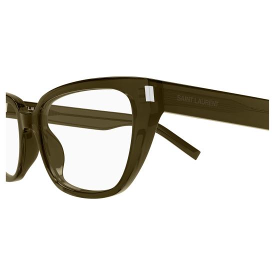 26SS 생로랑 안경 볼드한 사각형 프레임에 유광 마감 처리된 - SAINT LAURENT