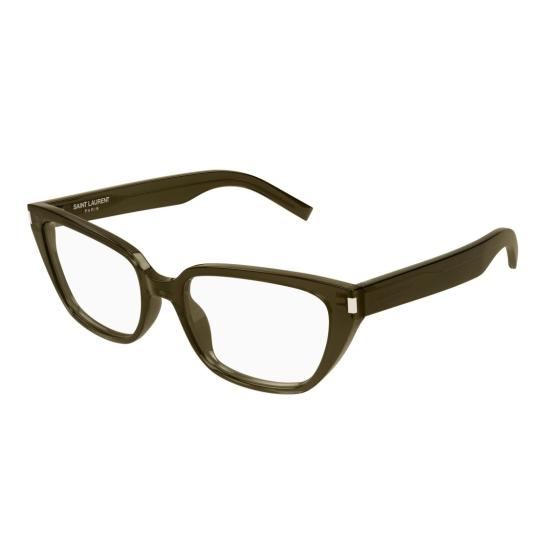 26SS 생로랑 안경 볼드한 사각형 프레임에 유광 마감 처리된 - SAINT LAURENT
