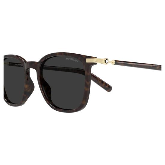 26SS 몽블랑 선글라스 호피 무늬 사각  (골드 장식) - MONTBLANC