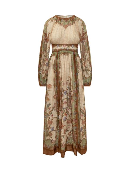 26FW 짐머만 롱 원피스 5947DSS262 CKSF CREAM KHAKI SCARF FLORAL