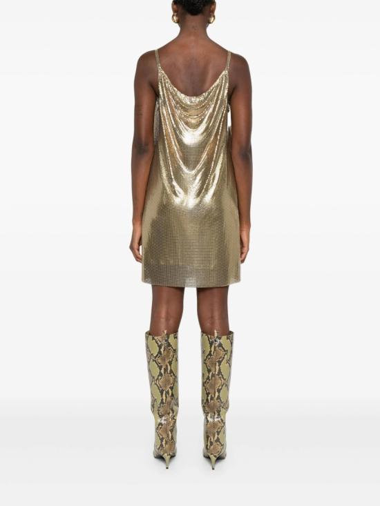  베르사체 숏 원피스 1016119 1A14829 Gold - VERSACE